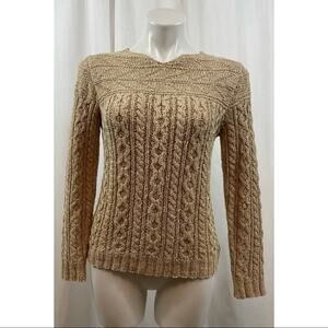 Anthropologie Isabella Bird Sweater Pullover Cable Twist Knit Long Slee